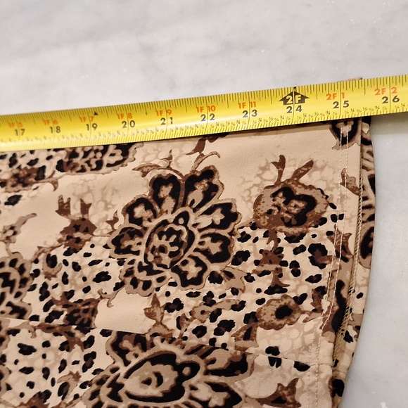 Midi Flare Leopard Paisley Floral Pull on Skirt Apostrophe‎ Stretch Boho Cheetah - Picture 6 of 6